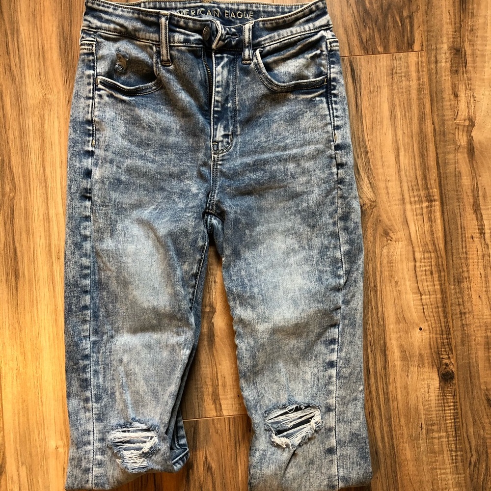 American Eagle acid wash jeans
